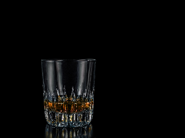 Mesa cuadrada 75x75 Slide Gino base de vidrio para bar restaurante jardín